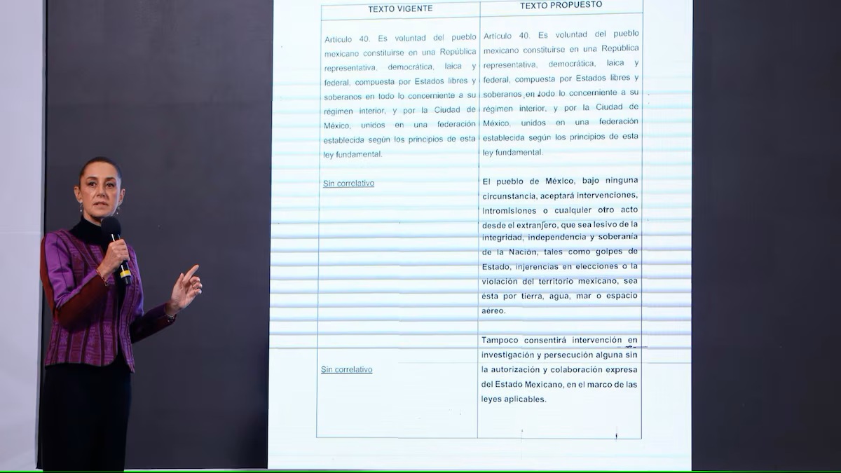 Esta mañana, la presidenta Claudia Sheinbaum anunció que enviará al Congreso una propuesta de reforma a los artículos 19 y 40 constitucionales. Crédito: Cuartoscuro